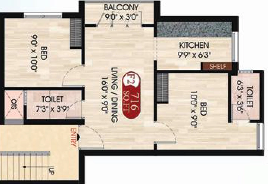 2 BHK Flat in DAC Magnum in Pallavaram, Chennai - Image 906494