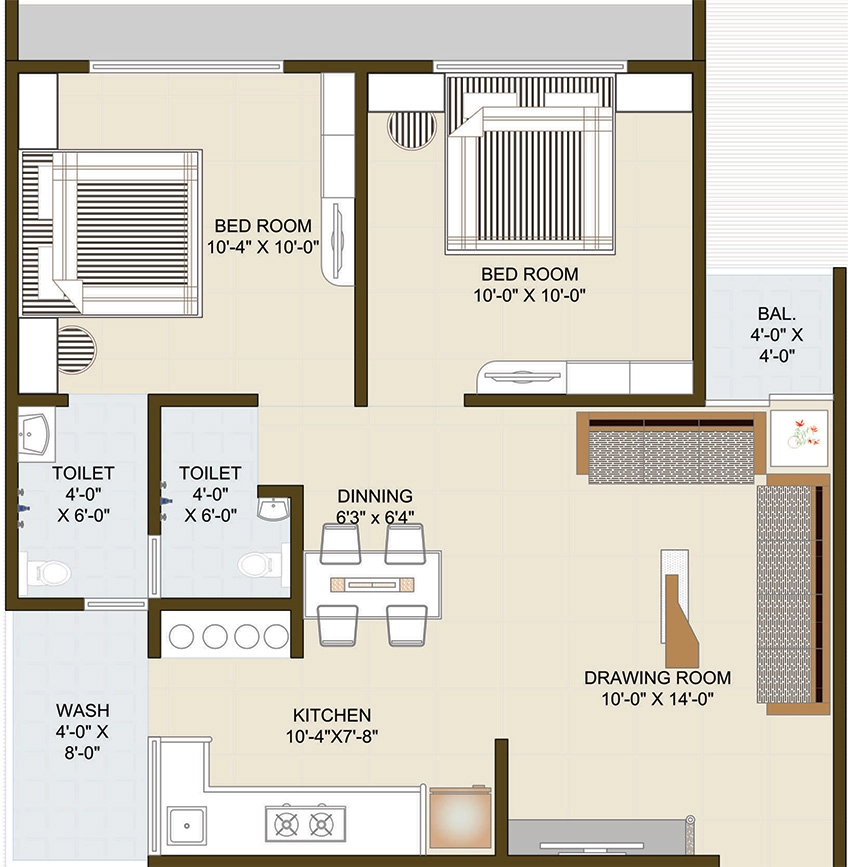 2 BHK Flat in Dhruva Radhey Infinity in Vatva, Ahmedabad - Image 906499