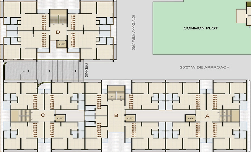 Floor Plan of Dhruva Radhey Infinity in Vatva, Ahmedabad - Image 376480