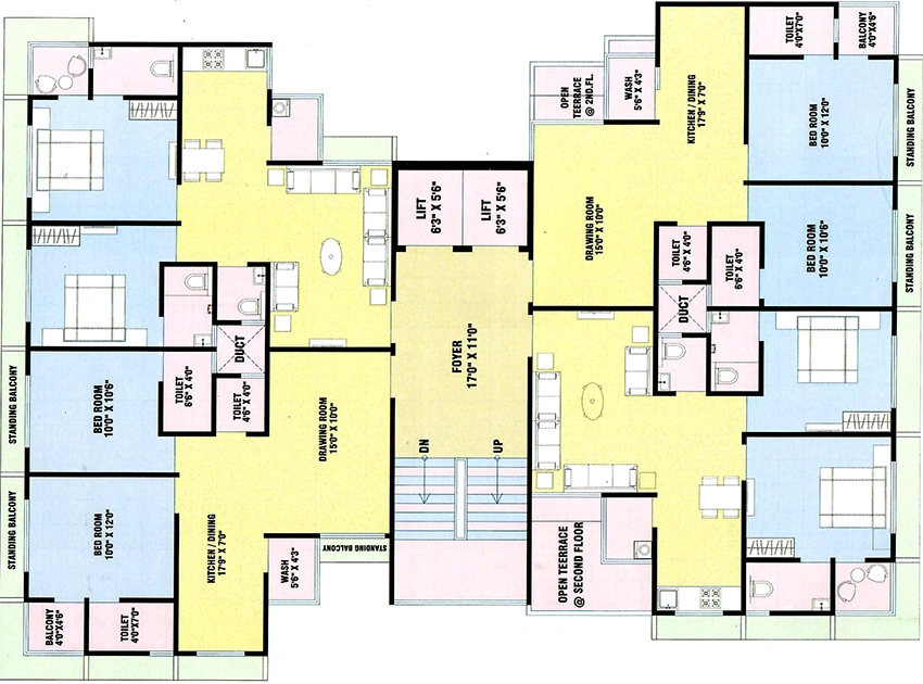 Floor Plan of Etihad Shahin Avenue in Jamalpur, Ahmedabad - Image 376499