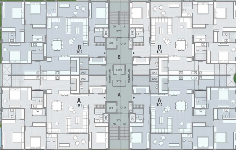 Floor Plan of Shivalik Legacy in Manipur, Ahmedabad - Image 22106