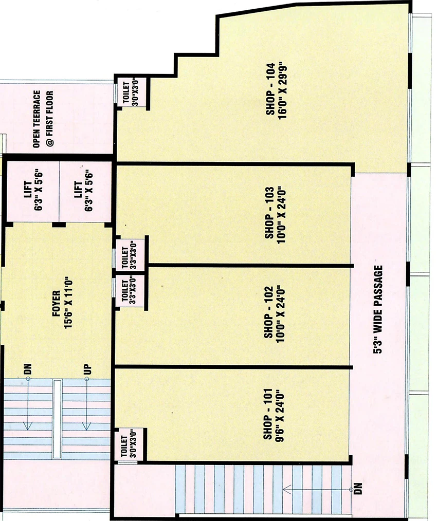 Floor Plan of Commercial Etihad Shahin Avenue in Jamalpur, Ahmedabad - Image 376511