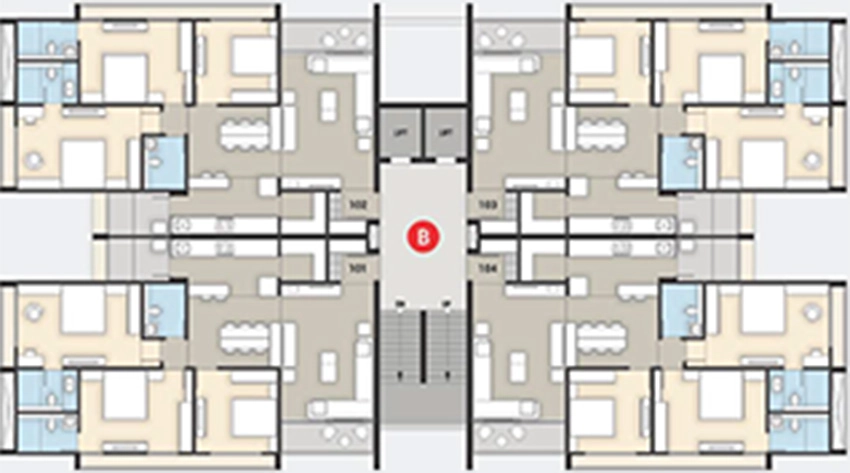 Floor Plan of Grand Pushkar in Nikol, Ahmedabad - Image 376550