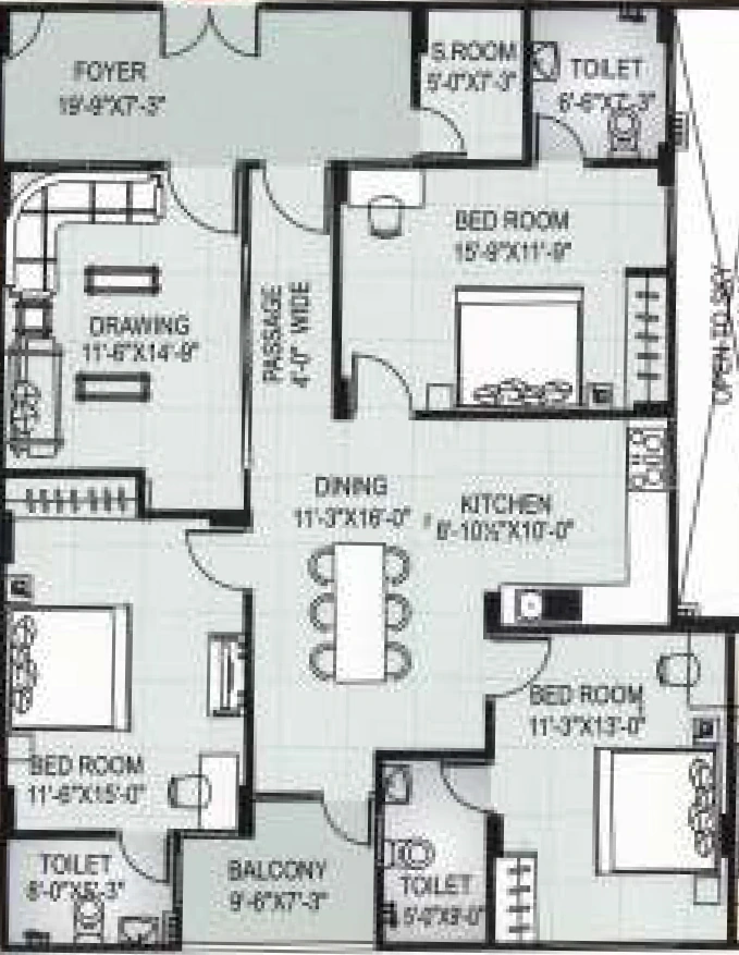 3 BHK Flat in Pachar Umrao Kamal Raj in C Scheme, Jaipur - Image 906535
