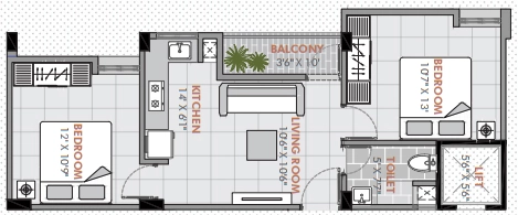 2 BHK Flat in Lakshmi The Urban in Madhyamgram, Kolkata - Image 906531