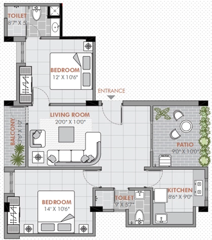 3 BHK Flat in Lakshmi The Urban in Madhyamgram, Kolkata - Image 906532