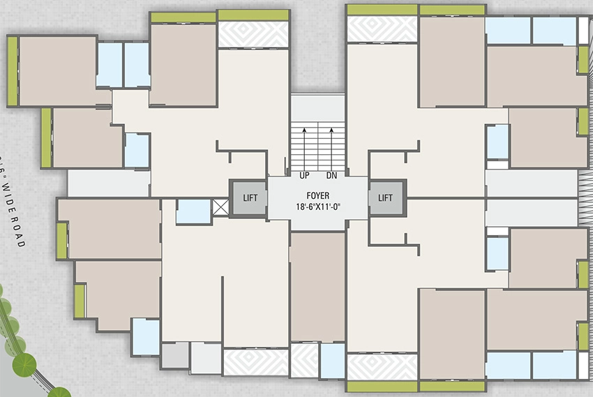 Floor Plan of Idesign Namrata Flats in Navrangpura, Ahmedabad - Image 376576