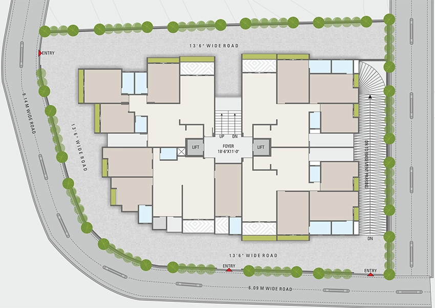 Master Plan of Idesign Namrata Flats in Navrangpura, Ahmedabad - Image 376575