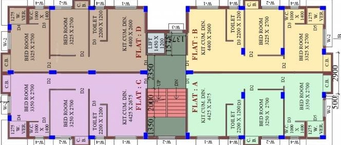 Floor Plan of Osg Nivedita Enclave in Behala, Kolkata - Image 376594