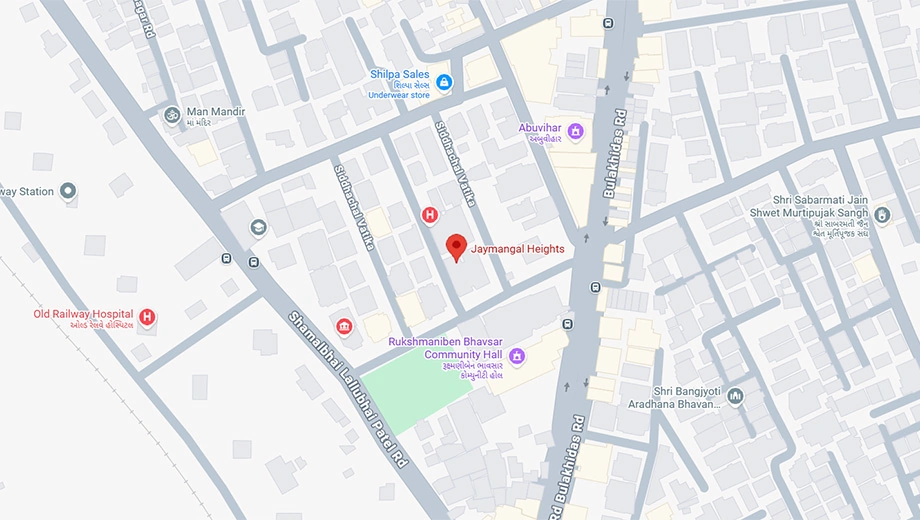 Location of Jinmangal Jaymangal Heights in Sabarmati, Ahmedabad - Image 376597