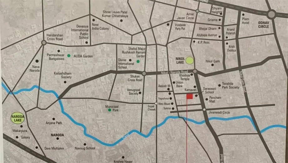Location of Khodal Maulin Residency in Nikol, Ahmedabad - Image 376602