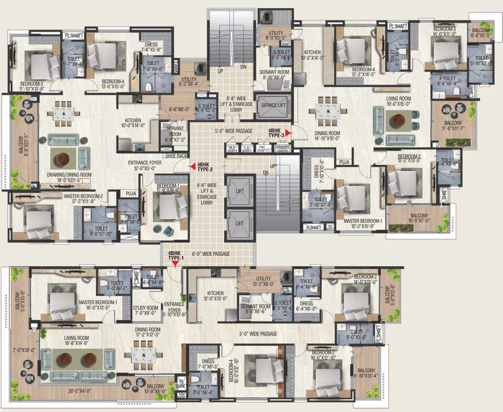 Floor Plan of KGK The Residence in C Scheme, Jaipur - Image 376659