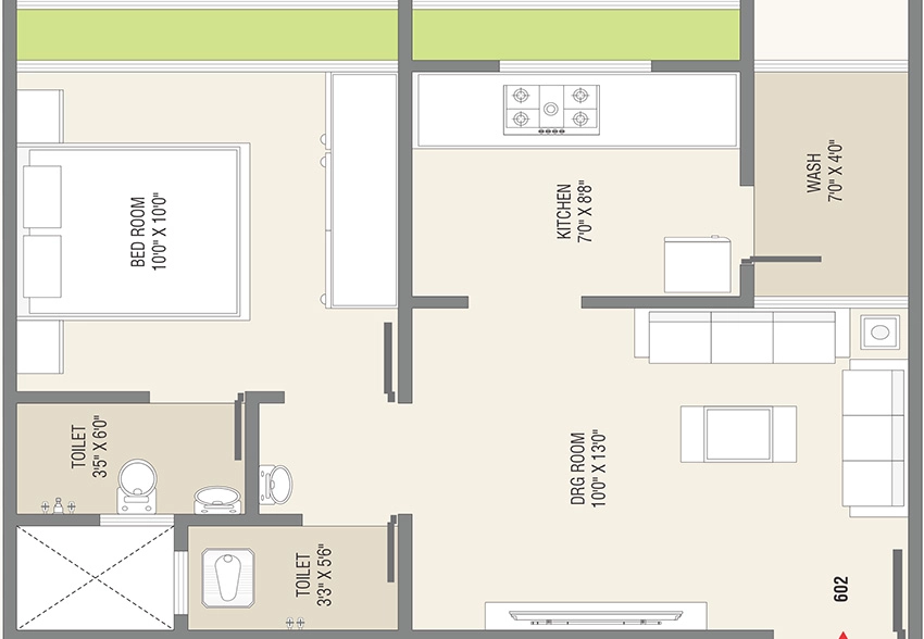 1 BHK Flat in Madhav Vrundavan Residency in Hathijan, Ahmedabad - Image 906552