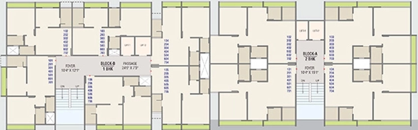 Floor Plan of Madhav Vrundavan Residency in Hathijan, Ahmedabad - Image 376618