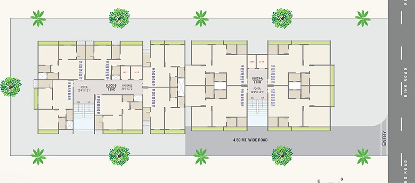Master Plan of Madhav Vrundavan Residency in Hathijan, Ahmedabad - Image 376617
