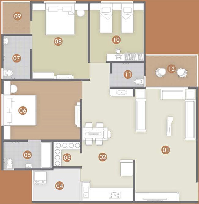 3 BHK Flat in Mahavir Samay Residency in Nana Chiloda, Ahmedabad - Image 906555