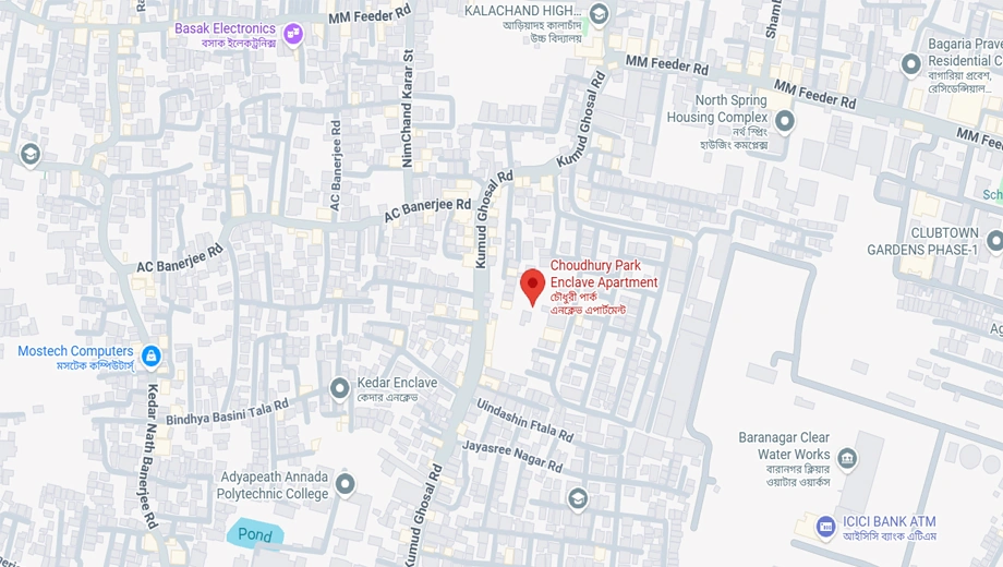 Location of Swabhumi Choudhury Park Enclave in Dakshineswar, Kolkata - Image 376642