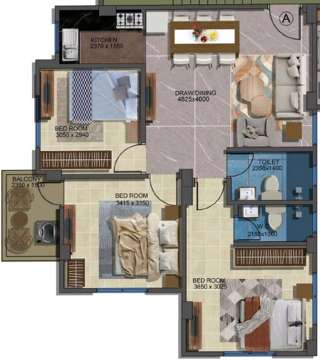 3 BHK Flat in Vaastu Shelly Apartment in Agarpara, Kolkata - Image 906565