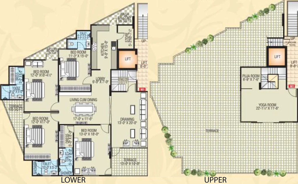 4 BHK Penthouse in Pachar Shivleela Raj in C Scheme, Jaipur - Image 906581