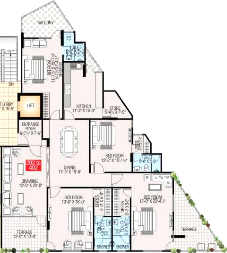 4 BHK Flat in Pachar Shivleela Raj in C Scheme, Jaipur - Image 906582