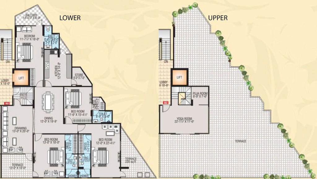 4 BHK Penthouse in Pachar Shivleela Raj in C Scheme, Jaipur - Image 906583