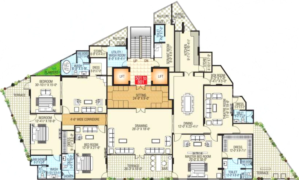 4 BHK Flat in Pachar Shivleela Raj in C Scheme, Jaipur - Image 906584