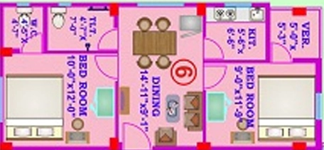 2 BHK Flat in Alliance Biman View Apartment in Jessore Road, Kolkata - Image 906591