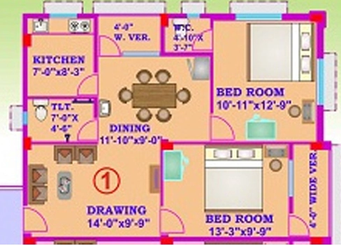 2 BHK Flat in Alliance Biman View Apartment in Jessore Road, Kolkata - Image 906594
