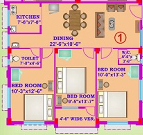 3 BHK Flat in Alliance Biman View Apartment in Jessore Road, Kolkata - Image 906599