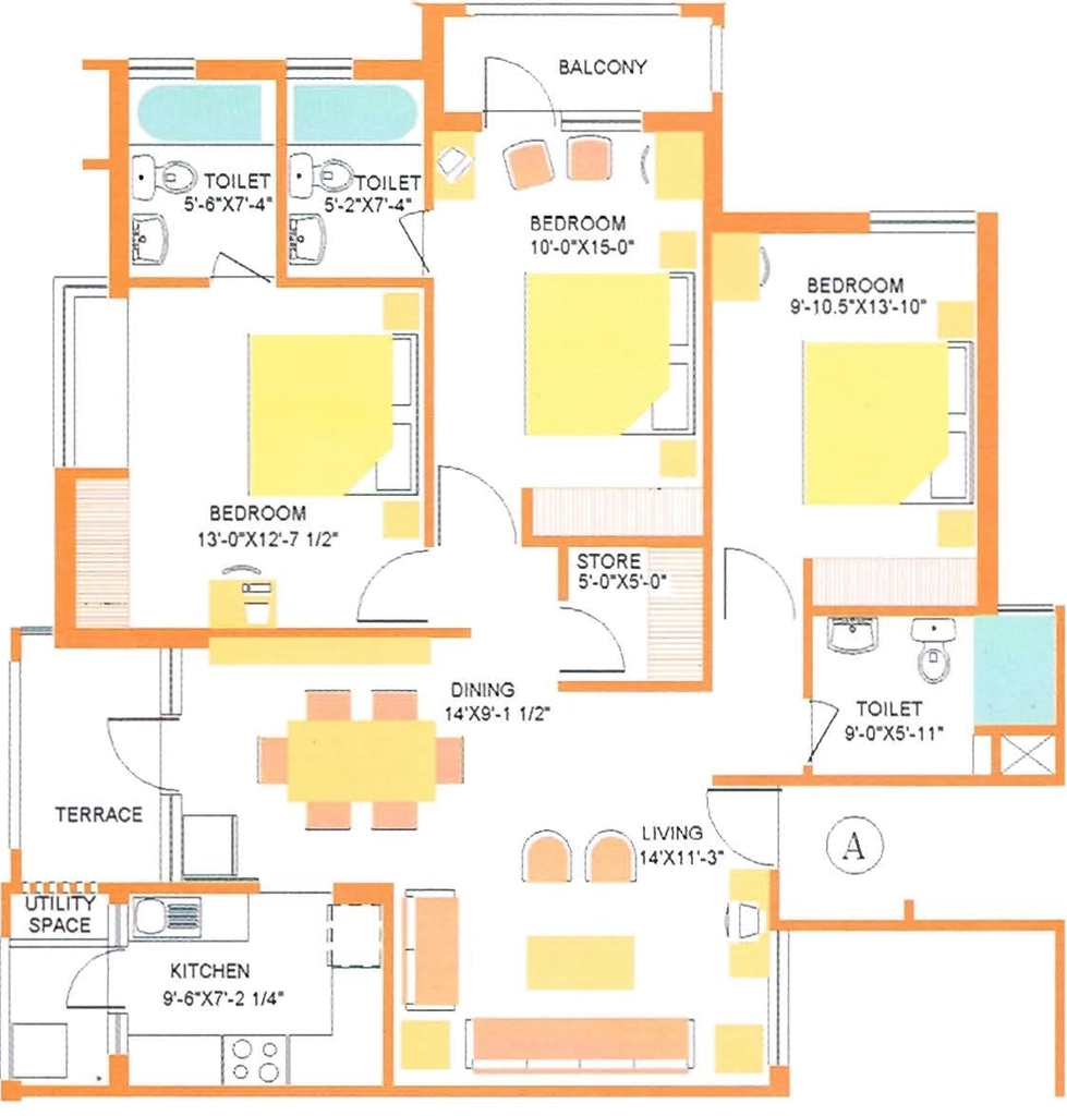 3 BHK Flat in Trimurty Dave Apartments in Bani Park, Jaipur - Image 906607