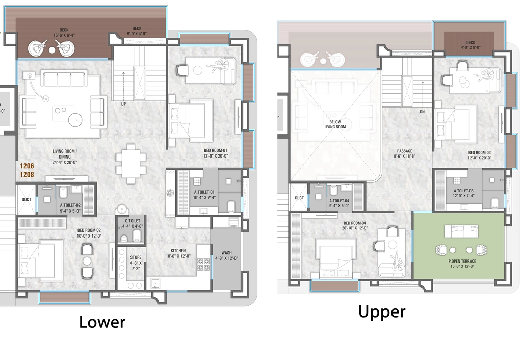 4 BHK Penthouse in Swagat Cilantra in Bhimrad, Surat - Image 906618