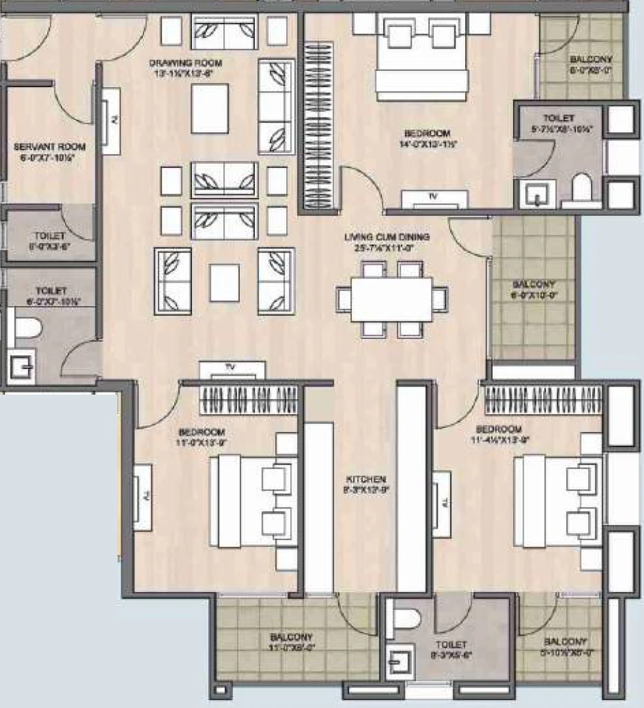 3 BHK Flat in B Lodha Navkaar Residency in Bani Park, Jaipur - Image 906622