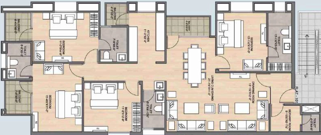 4 BHK Flat in B Lodha Navkaar Residency in Bani Park, Jaipur - Image 906623