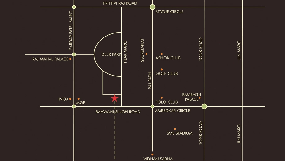Location of Living Stone The Royal Saket in C Scheme, Jaipur - Image 376806