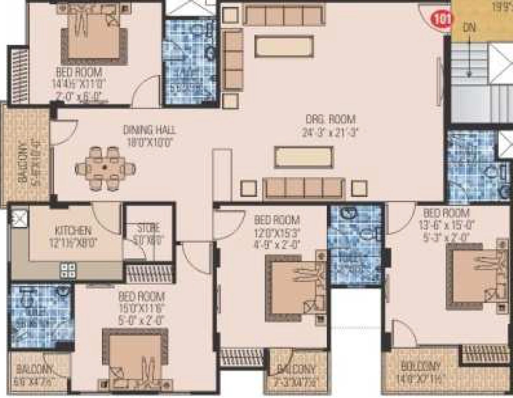 4 BHK Flat in SDC Kalpvriksha in Bani Park, Jaipur - Image 906650