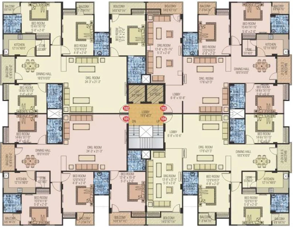 Floor Plan of SDC Kalpvriksha in Bani Park, Jaipur - Image 376850