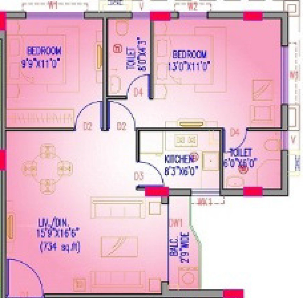 2 BHK Flat in Camellia Metro Garden in Dum Dum, Kolkata - Image 906647