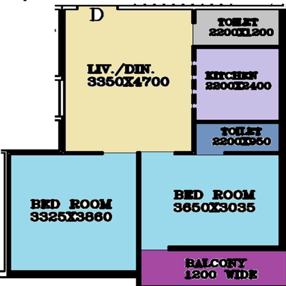 2 BHK Flat in Om Sai Garden Apartment in Nagerbazar, Kolkata - Image 906655