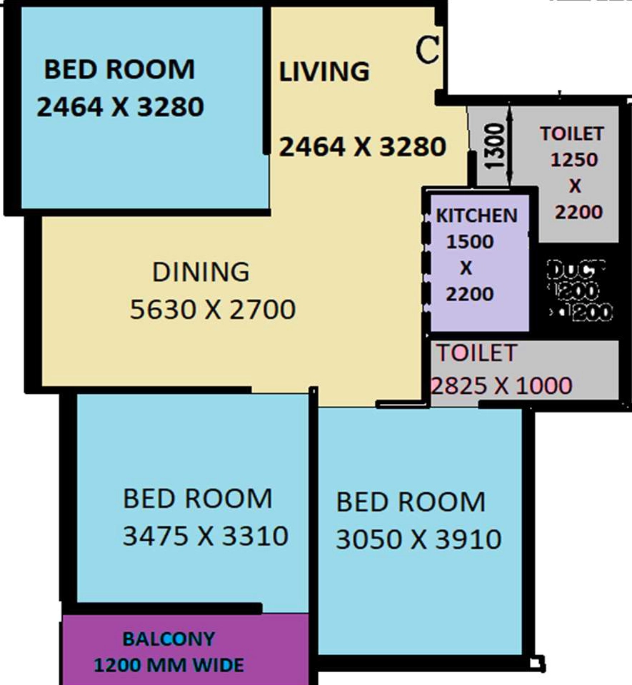 3 BHK Flat in Om Sai Garden Apartment in Nagerbazar, Kolkata - Image 906656