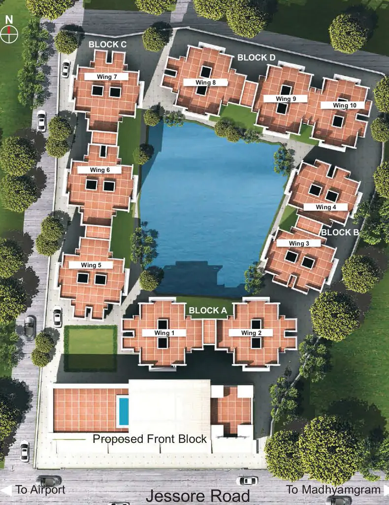 Master Plan of SD Aqua View in Jessore Road, Kolkata - Image 376876