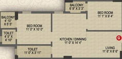 2 BHK Flat in Shivam Mahabira in Dum Dum, Kolkata - Image 906663