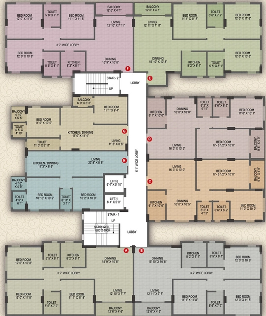Floor Plan of Shivam Mahabira in Dum Dum, Kolkata - Image 376884