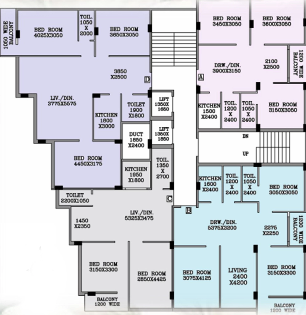 Floor Plan of Sri Krishna Enclave in Dum Dum, Kolkata - Image 376892