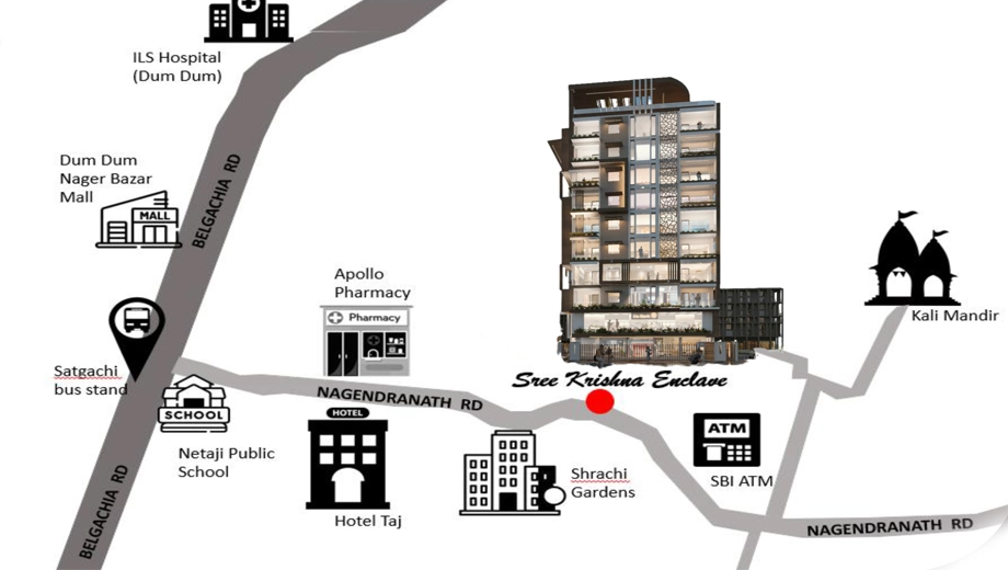 Location of Sri Krishna Enclave in Dum Dum, Kolkata - Image 376891