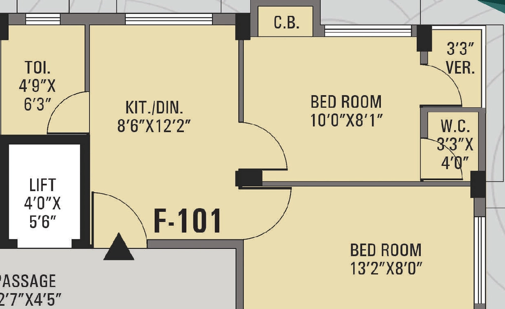 2 BHK Flat in Swapno Kalyan in Dum Dum, Kolkata - Image 906672