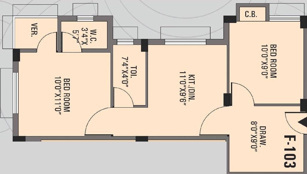 2 BHK Flat in Swapno Kalyan in Dum Dum, Kolkata - Image 906673