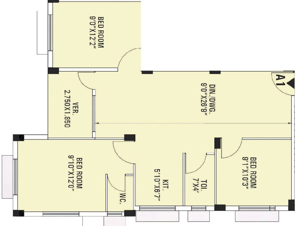 3 BHK Flat in Swapno Villa in Dum Dum, Kolkata - Image 906677