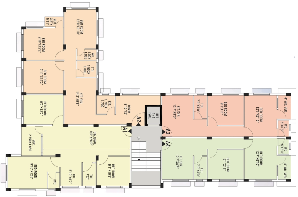 Floor Plan of Swapno Villa in Dum Dum, Kolkata - Image 376905