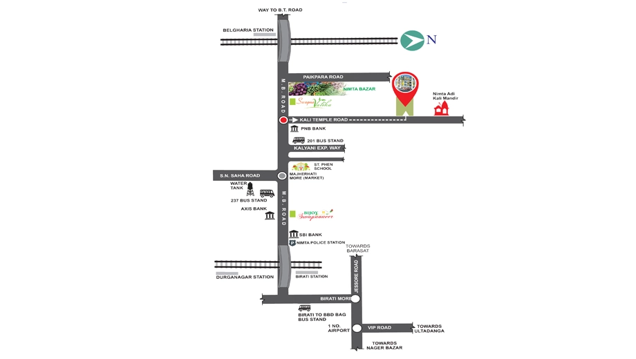 Location of Swapno Villa in Dum Dum, Kolkata - Image 376904