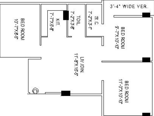 3 BHK Flat in Unique Gloria in Dum Dum, Kolkata - Image 906680